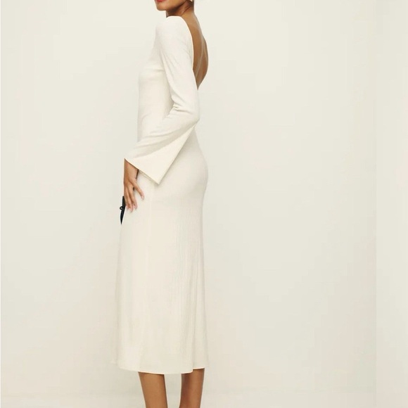 Reformation Cream Long Sleeve Dress - Picture 7 of 8